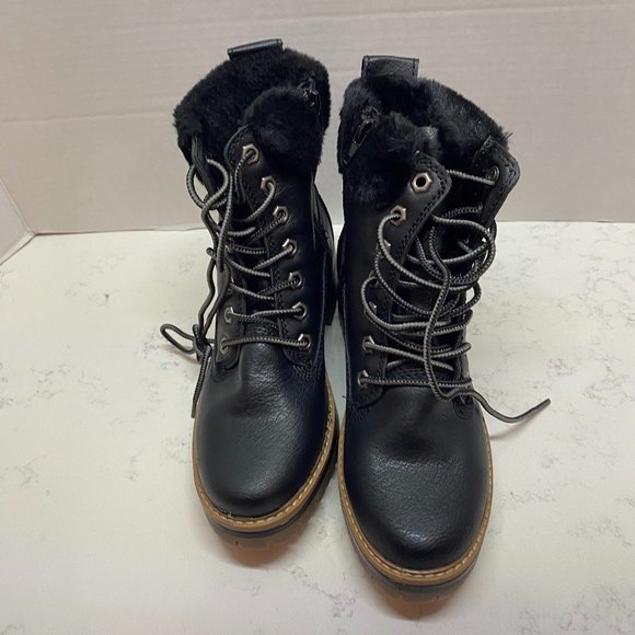 Madden Girl Black Lace Up Boots - Picture 1 of 7